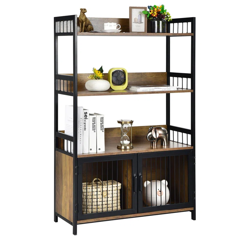 Tottenville+31.5”+Steel+Standard+Baker’s+Rack+with+Microwave+Compatibility